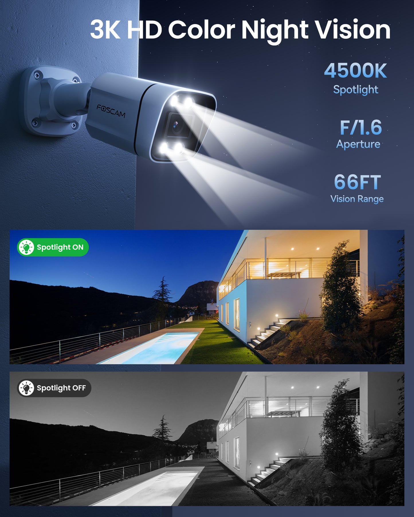 Foscam (FN9108E-B4) 8-channel Smart 3K Security Kit with Person/Vehicle Detection