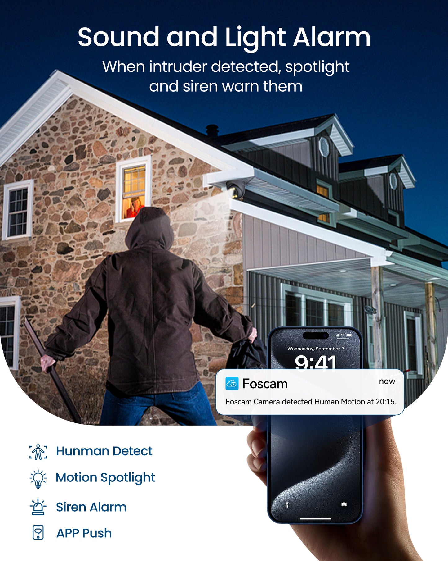 Foscam T5EPG 5MP PoE Security Camera , 3K IP Camera Outdoor with 4mm Lens
