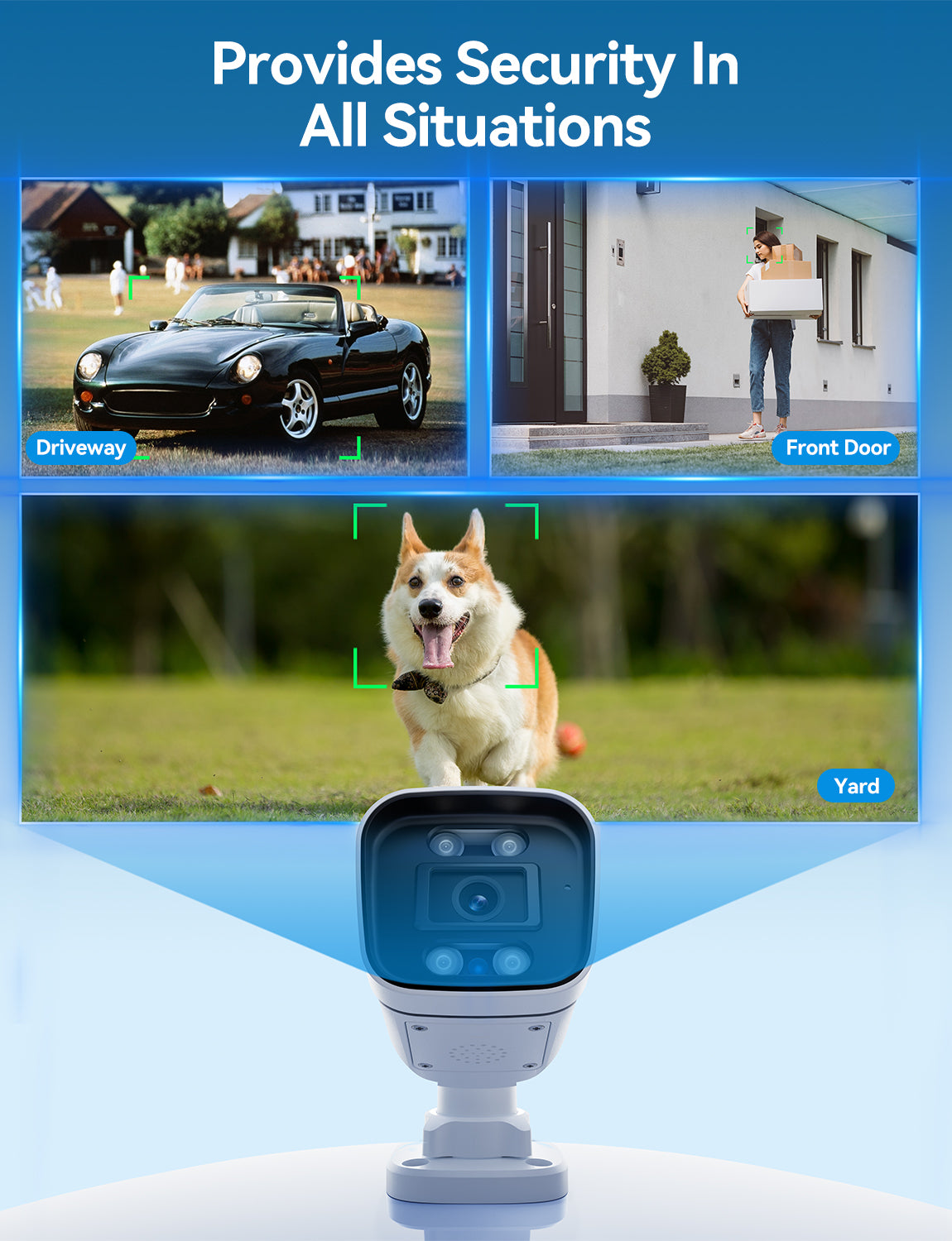 Foscam V5P 5MP WiFi Security Camera with Smart Detection 3- Pack