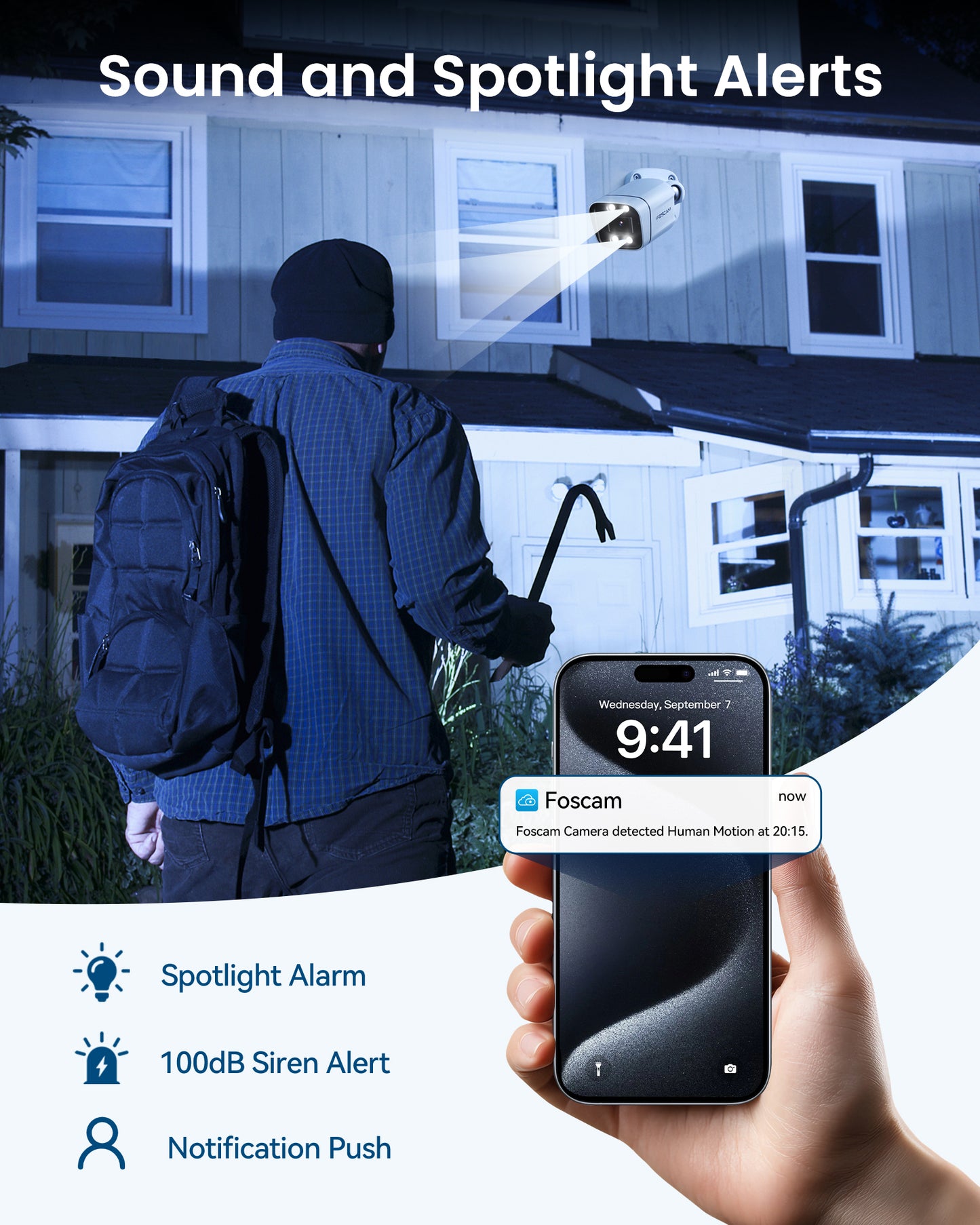 Foscam (FN9108E-B4) 8-channel Smart 3K Security Kit with Person/Vehicle Detection