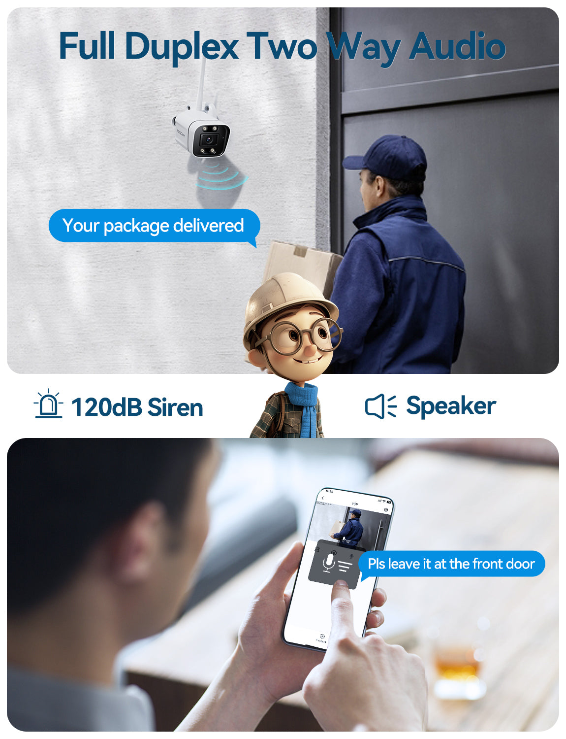 Foscam V5P 5MP WiFi Security Camera with Smart Detection 3- Pack