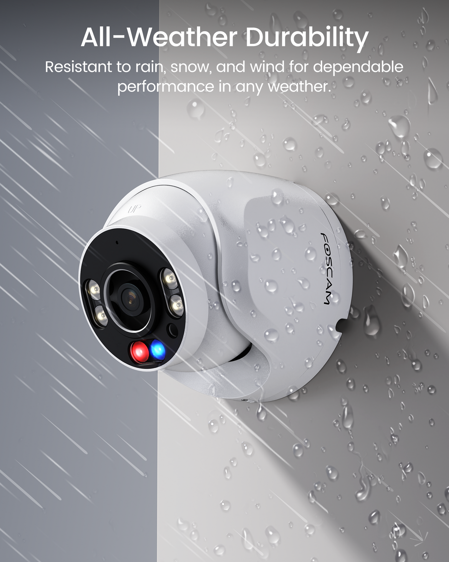 Foscam W5EP 5MP PoE Security Camera , 3K IP Camera Outdoor with 2-Way Talk, AI Detect Human/Vehicle, Flashing Red & Blue Siren Lights, IP66 Waterproof