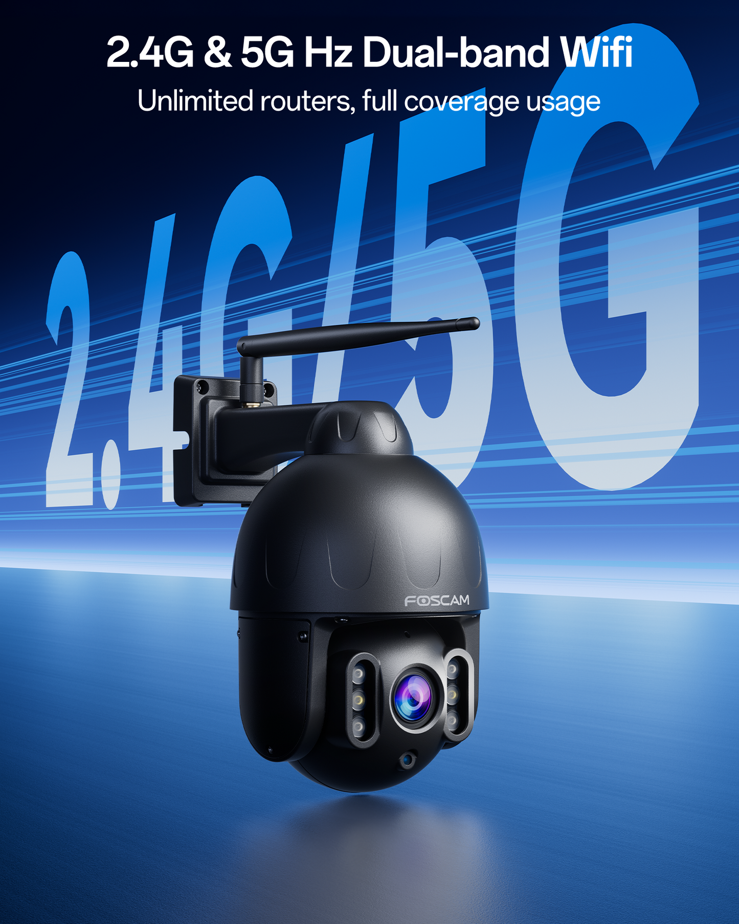 FOSCAM SD8PB 4K/8MP Security Cameras Wireless Outdoor, 5GHz&2.4GHz WiFi Surveillance Camera