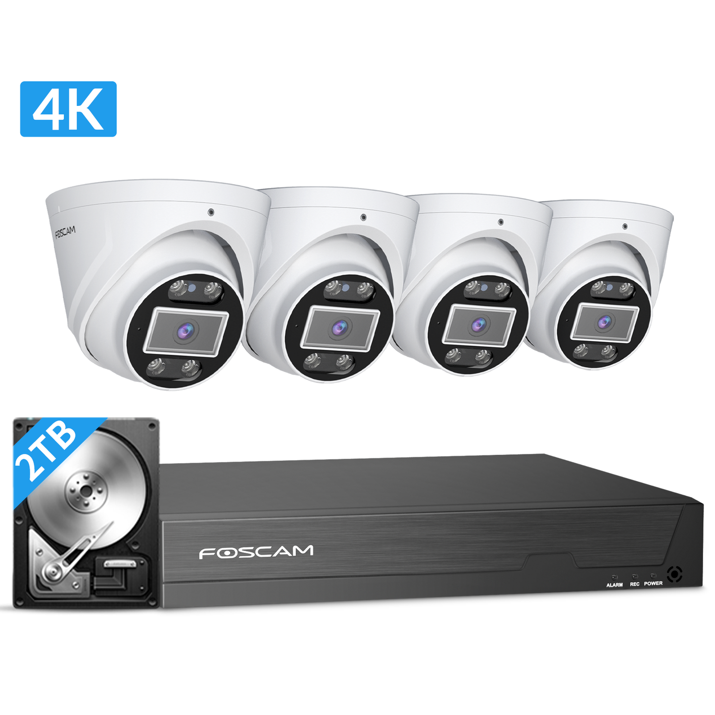 Foscam (FNA108E-T4) 8-channel Intelligent 4K UHD Kit for Complete Surveillance