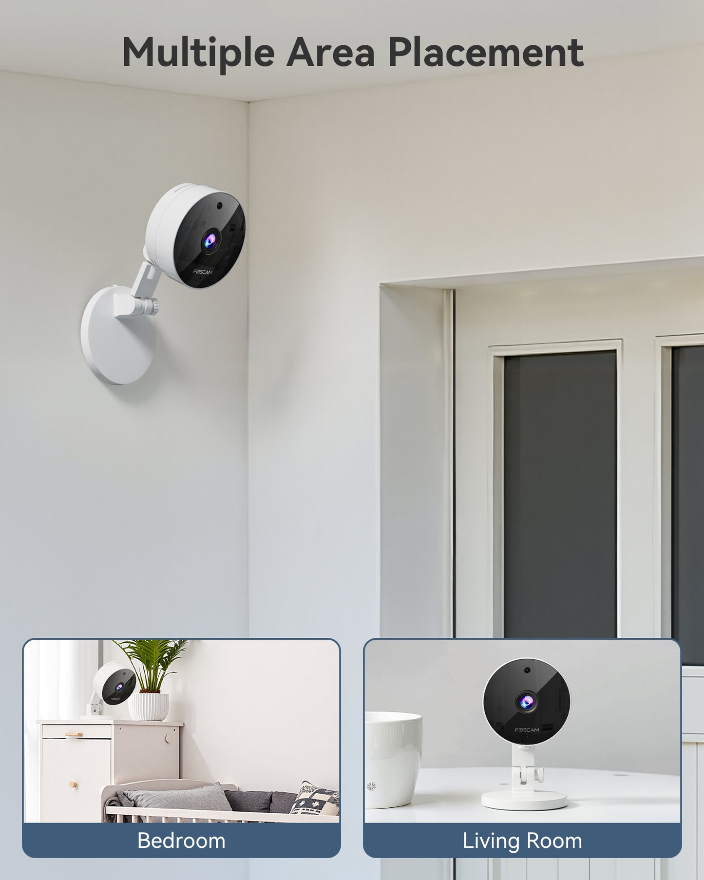 FOSCAM C5M 3K 5MP Security Camera Indoor, 2.4g & 5g WiFi Magnetic Mini Dog/Cat/Pet/Baby Camera