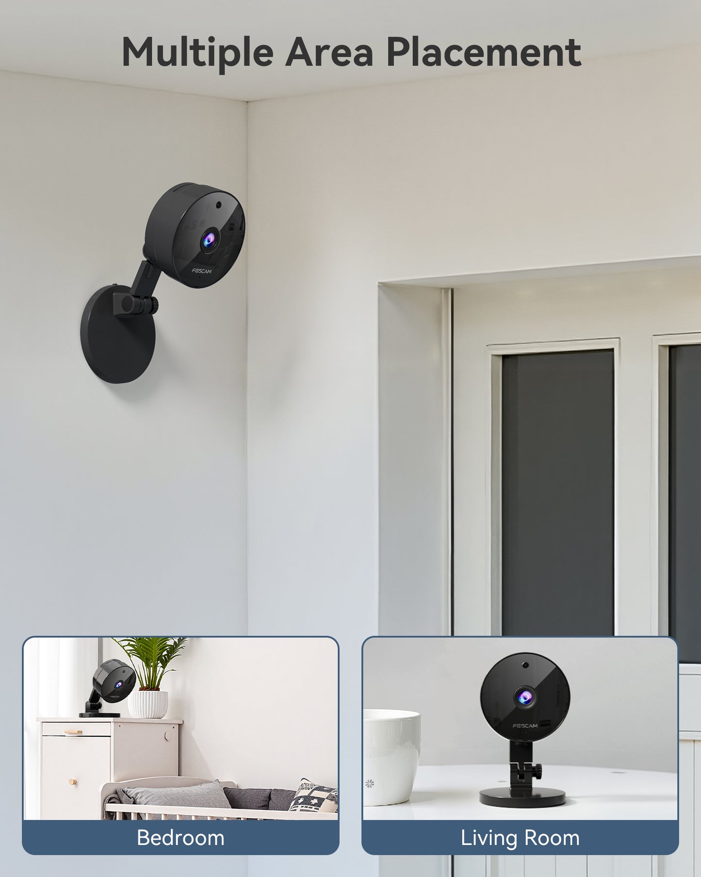 FOSCAM C5MB 3K 5MP Security Camera Indoor, 2.4g & 5g WiFi Magnetic Mini Dog/Cat/Pet/Baby Camera