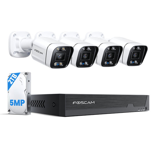 Foscam (FN9108E-B4) 8-channel Smart 3K Security Kit with Person/Vehicle Detection
