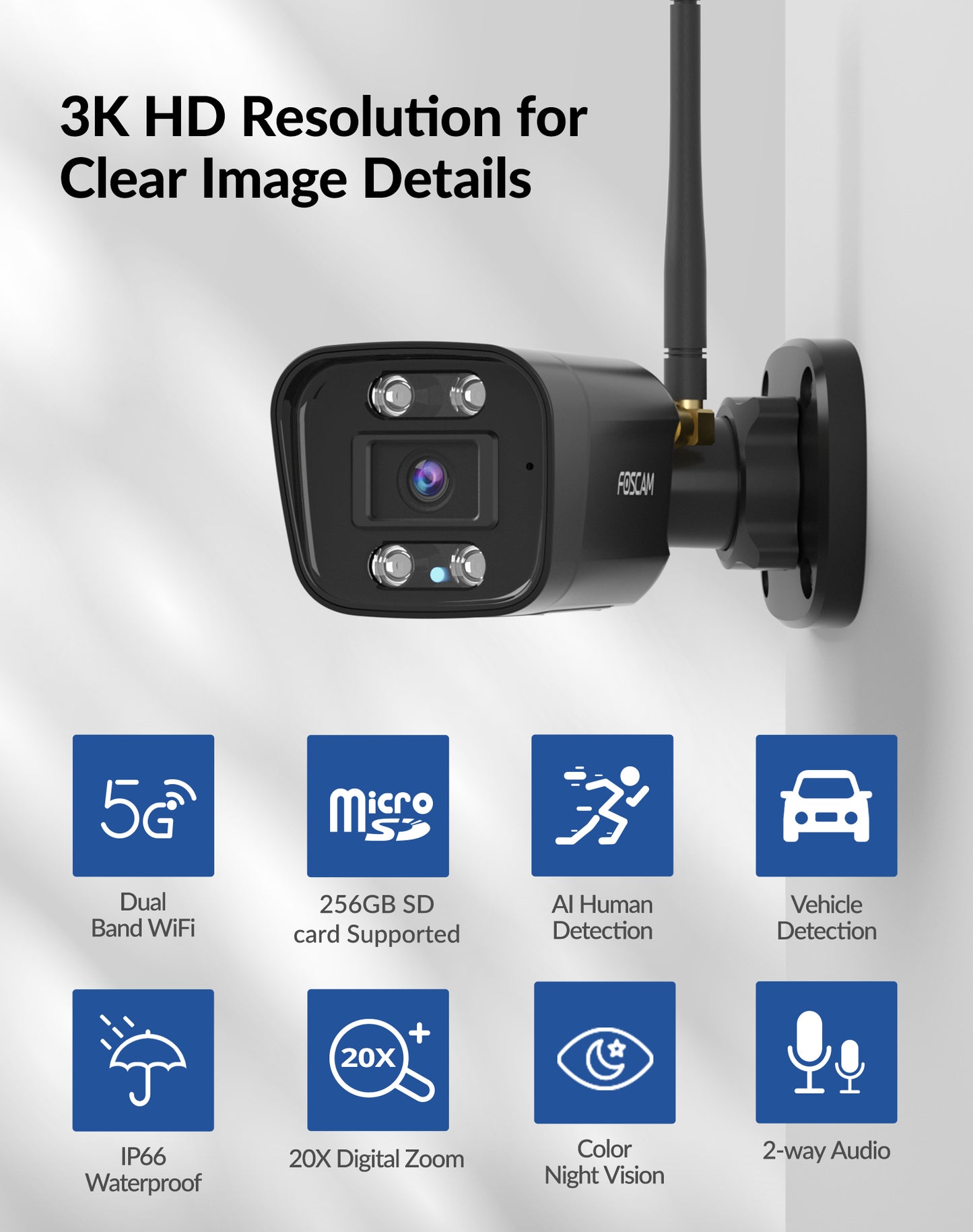 Foscam V5PB 5MP Outdoor WiFi Security IP Camera