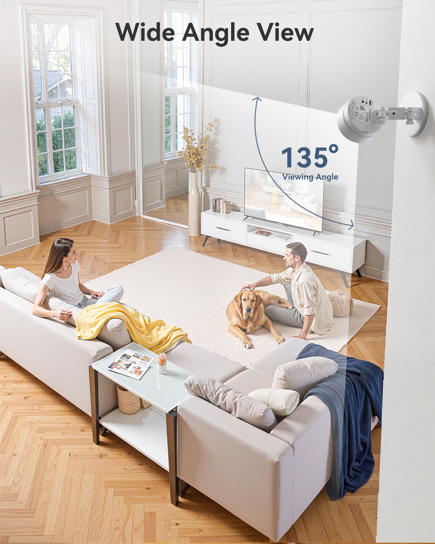 FOSCAM C5M 3K 5MP Security Camera Indoor, 2.4g & 5g WiFi Magnetic Mini Pet/Baby Camera-3 Packs