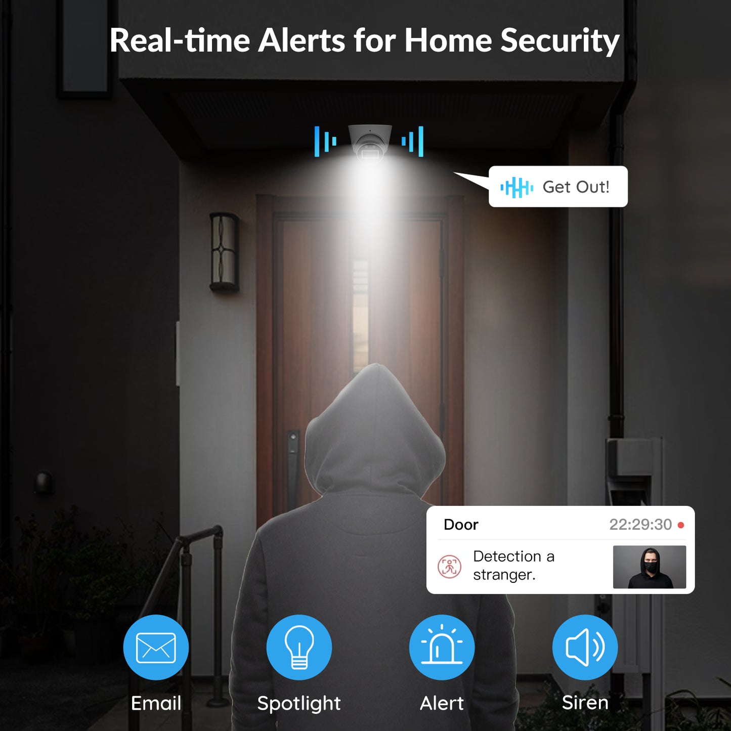 Foscam T5EPG 5MP PoE Security Camera , 3K IP Camera Outdoor with 4mm Lens