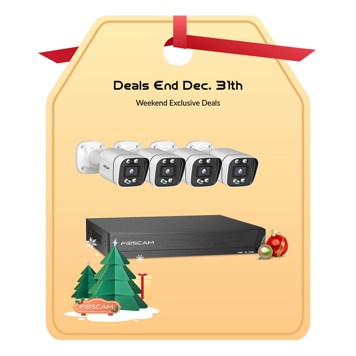 Foscam (FNA108E-B4) 8-channel Smart 4K Security Kit with Person/Vehicle Detection