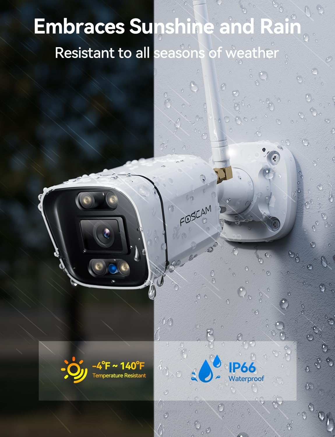 Foscam V8P 8MP WiFi Security Camera with Smart Detection and Waterproof Junction Box