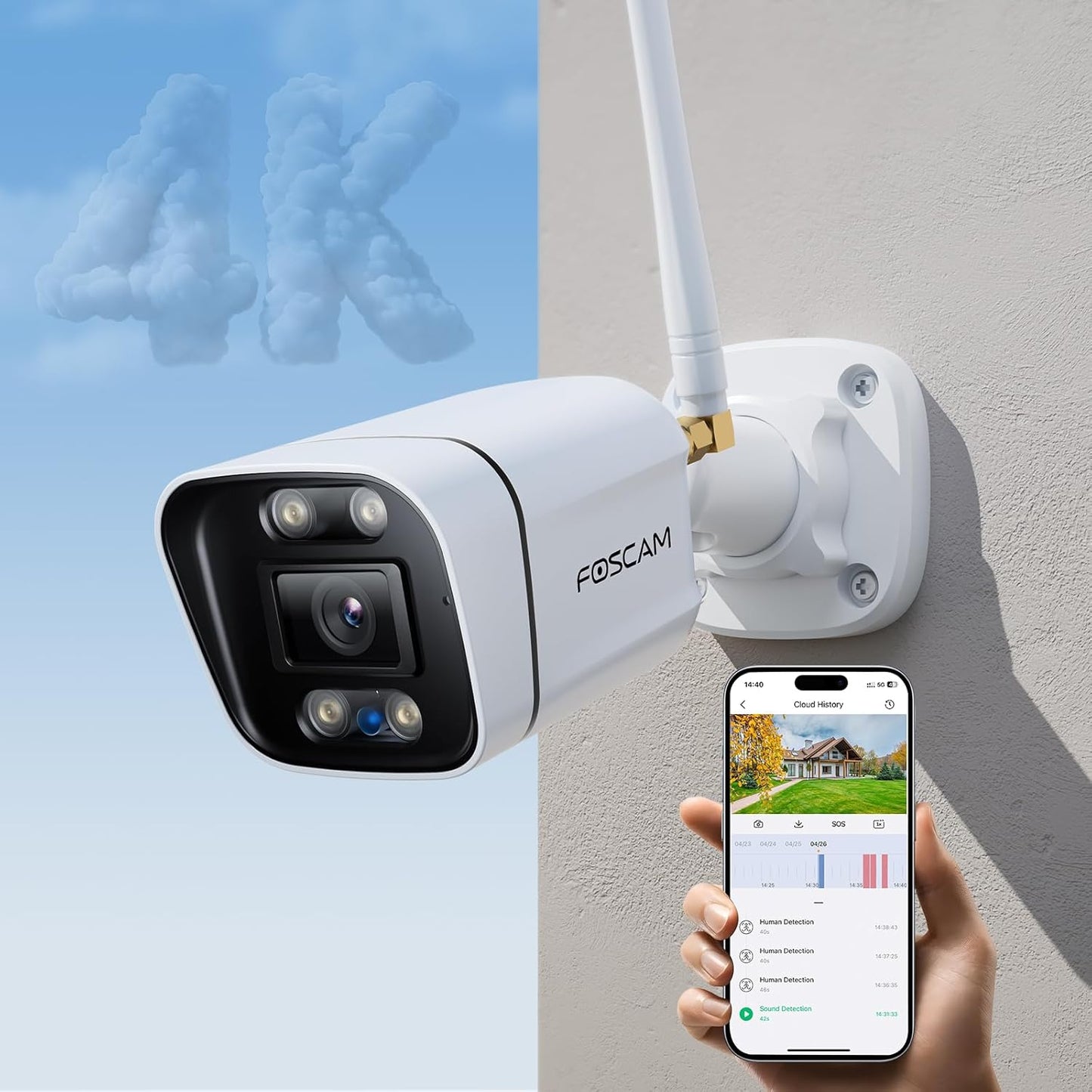 š„BOGOš„ Foscam V8P 8MP WiFi Security Camera with Smart Detection