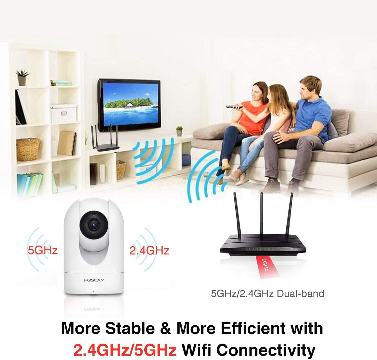 FOSCAM Refurbished R4S 4MP WiFi Home Security Camera