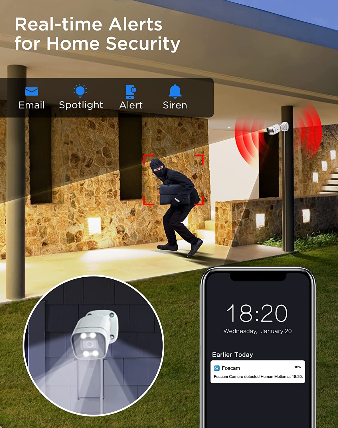 Foscam V5EPG 5MP Outdoor Security IP POE Camera