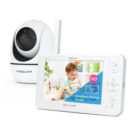 Foscam Baby Monitor with Remote Pan-Tilt-Zoom Camera and 5'' LCD Screen