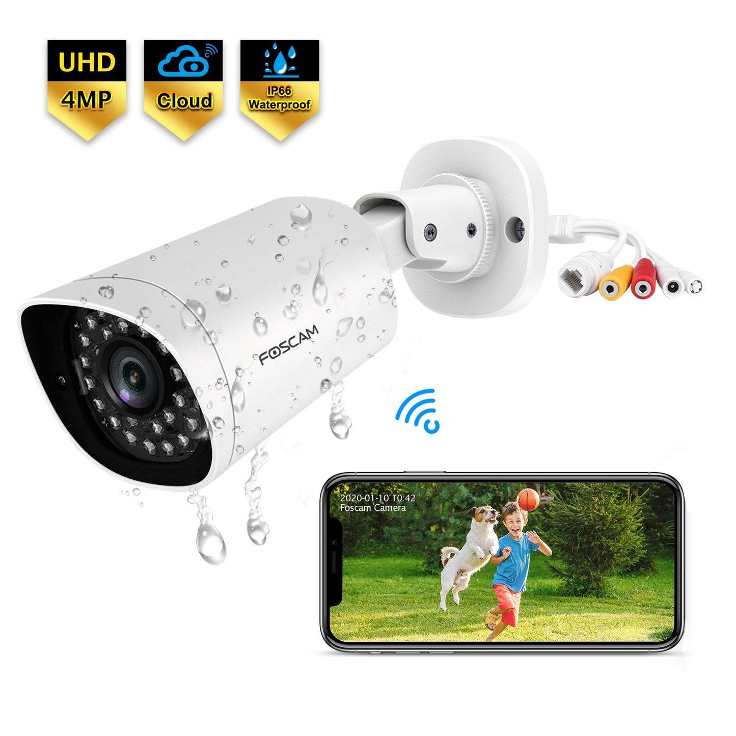 Foscam Refurbished QJ4 PoE Ultra HD 2K 4MP IP Camera