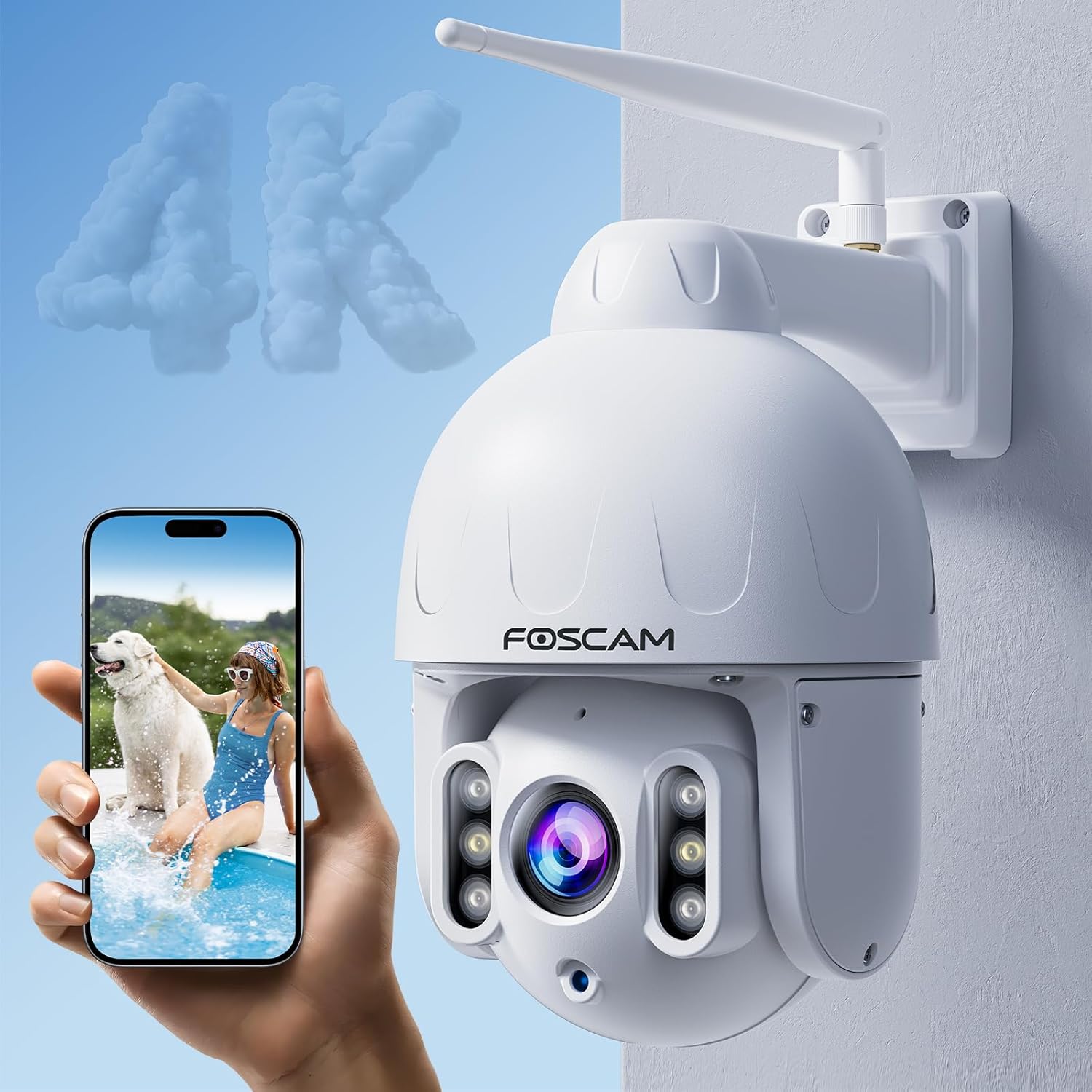 FOSCAM SD8P 4K/8MP Security Cameras Wireless Outdoor, 5GHz&2.4GHz