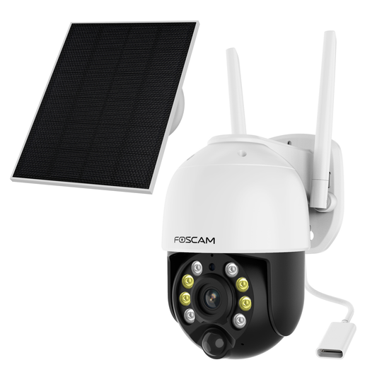 Foscam B4 Smart Solar Wire-Free PT Battery Wifi Camera with Color Night Vision