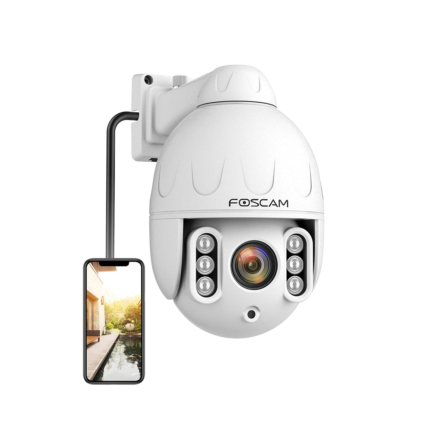 Foscam Refurbished SD4 2K Outdoor 2.4/5gHz WiFi PTZ Security Camera