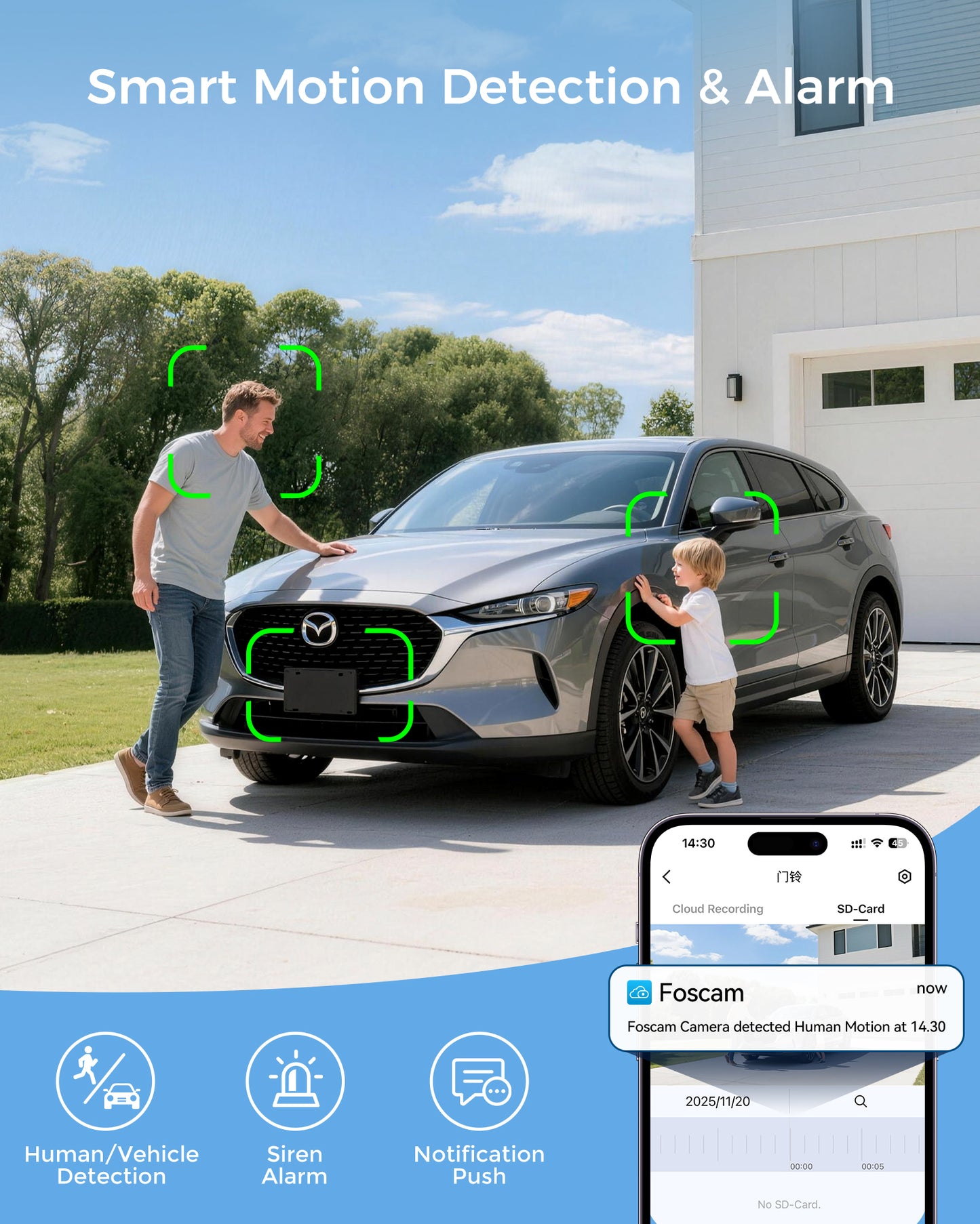 FOSCAM 4K 8MP 8CH PoE Network Video Recorder for Home Security Camera System, Support up to 16TB Hard Drive for 24/7 Continuous Recording