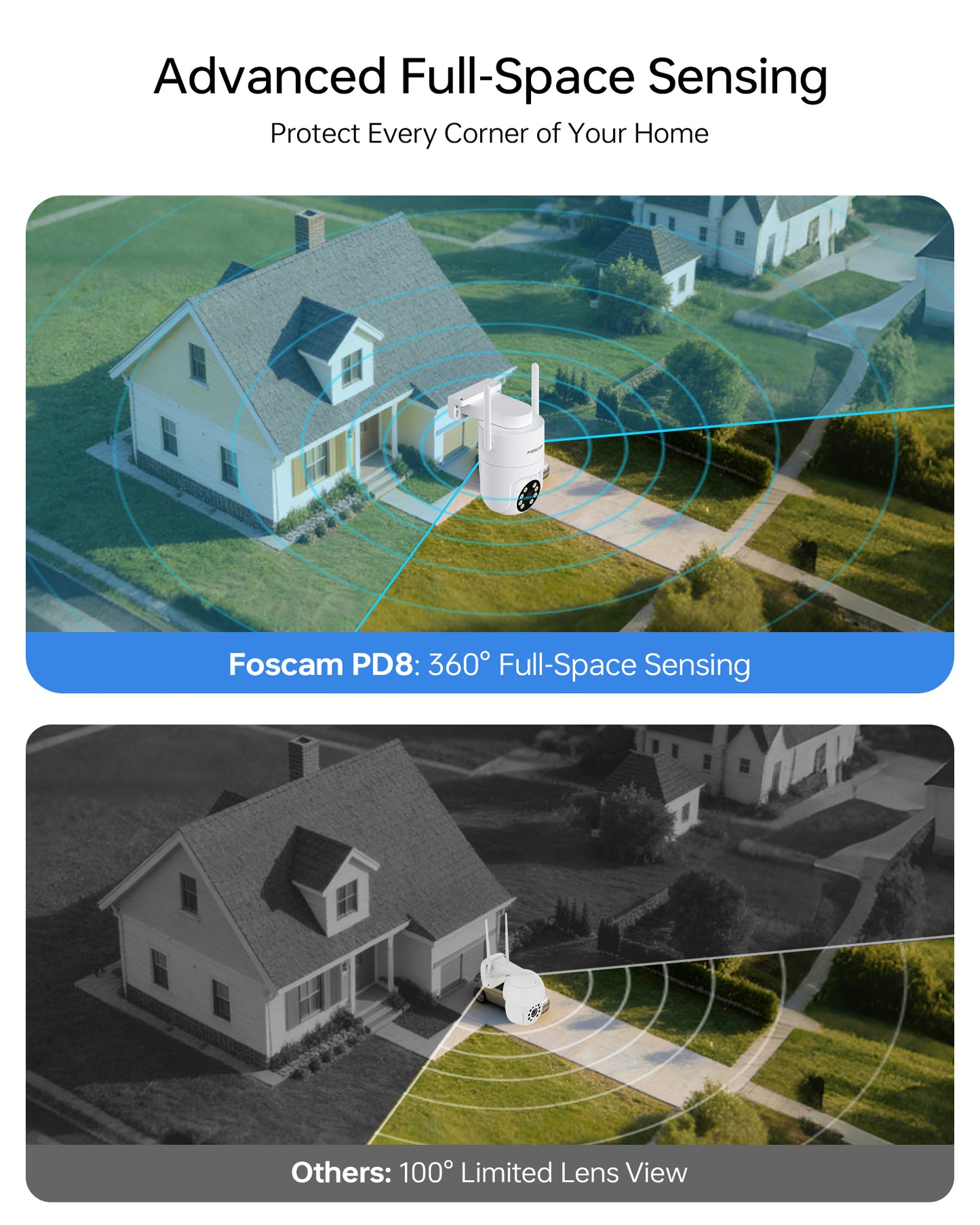 🎉NEW🎉 Foscam PD8 4K/8MP Outdoor 2.4/5gHz WiFi PTZ Security Camera
