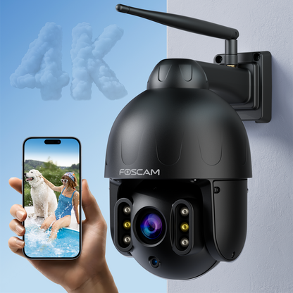 FOSCAM SD8P 4K/8MP Security Cameras Wireless Outdoor, 5GHz&2.4GHz WiFi Surveillance Camera