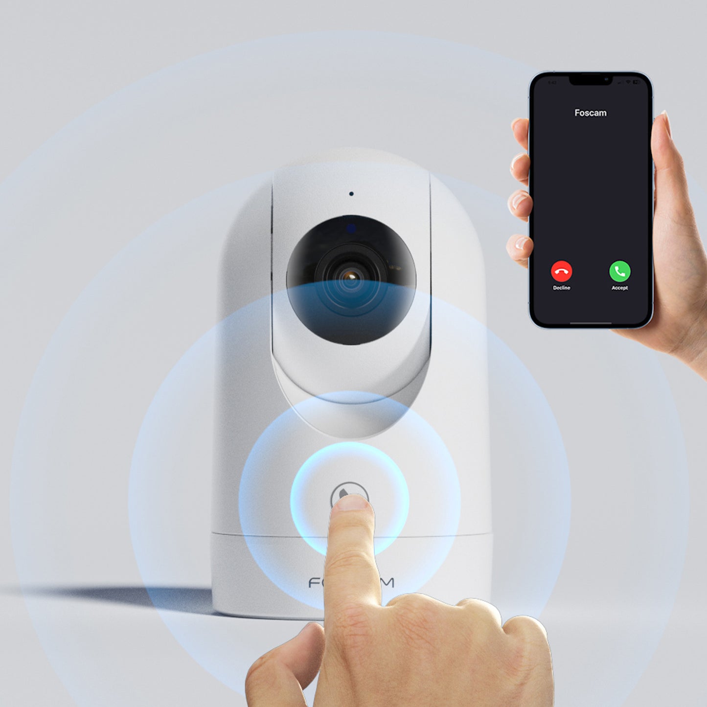 FOSCAM R8M 4K 8MP Security Camera Indoor, Live Streaming 2.4g & 5g WiFi Pet/Baby Camera