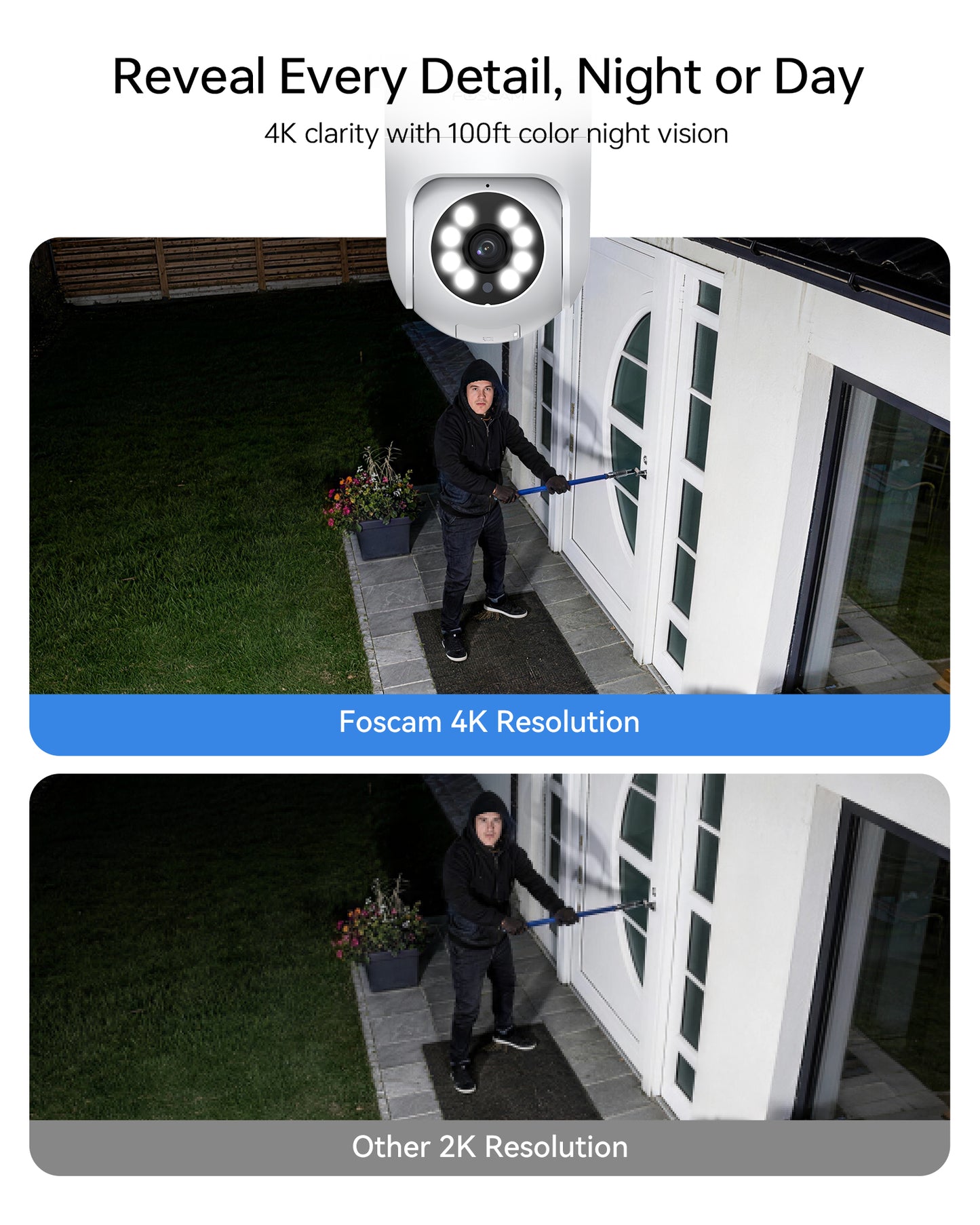 🎉NEW🎉 Foscam PD8 4K/8MP Outdoor 2.4/5gHz WiFi PTZ Security Camera