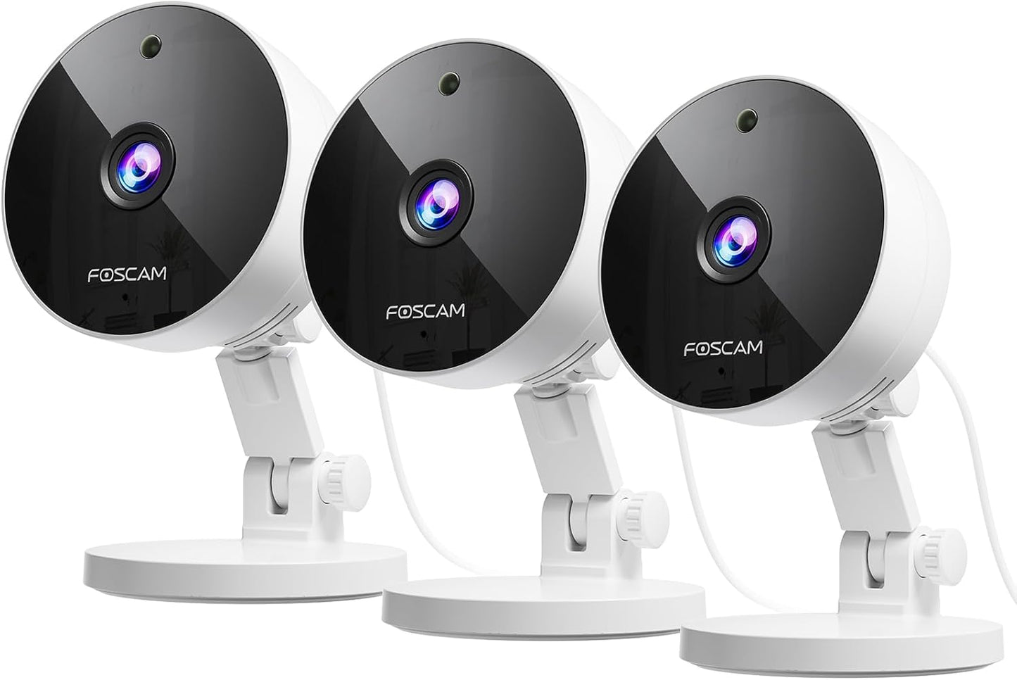 FOSCAM C5M 3K 5MP Security Camera Indoor, 2.4g & 5g WiFi Magnetic Mini Pet/Baby Camera-3 Packs
