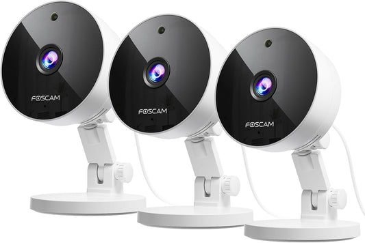 FOSCAM C5M 3K 5MP Security Camera Indoor, 2.4g & 5g WiFi Magnetic Mini Pet/Baby Camera-3 Packs