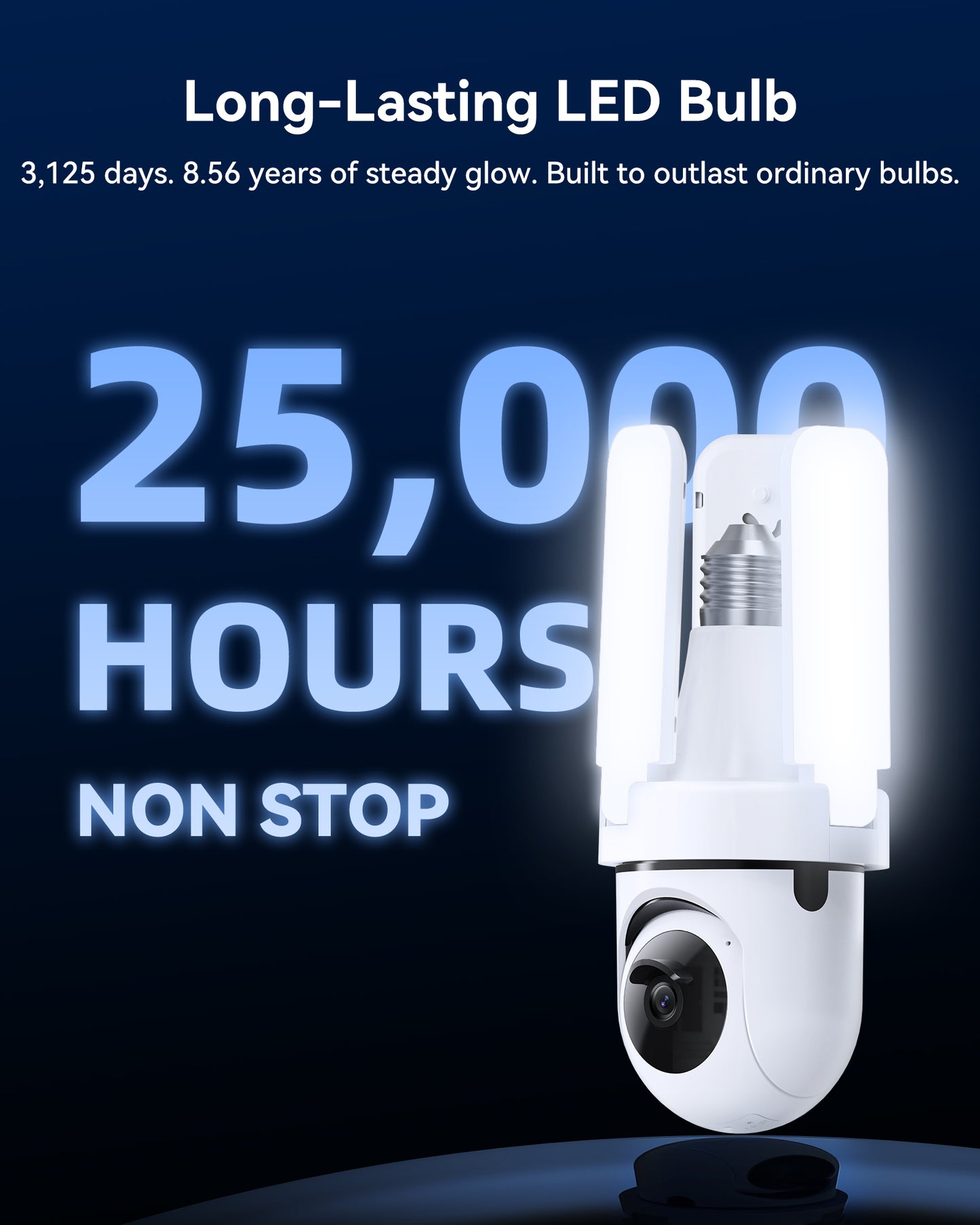 FOSCAM Light Bulb Camera, 3K Auto Tracking 360° PTZ Security Cameras Wireless Outdoor Indoor