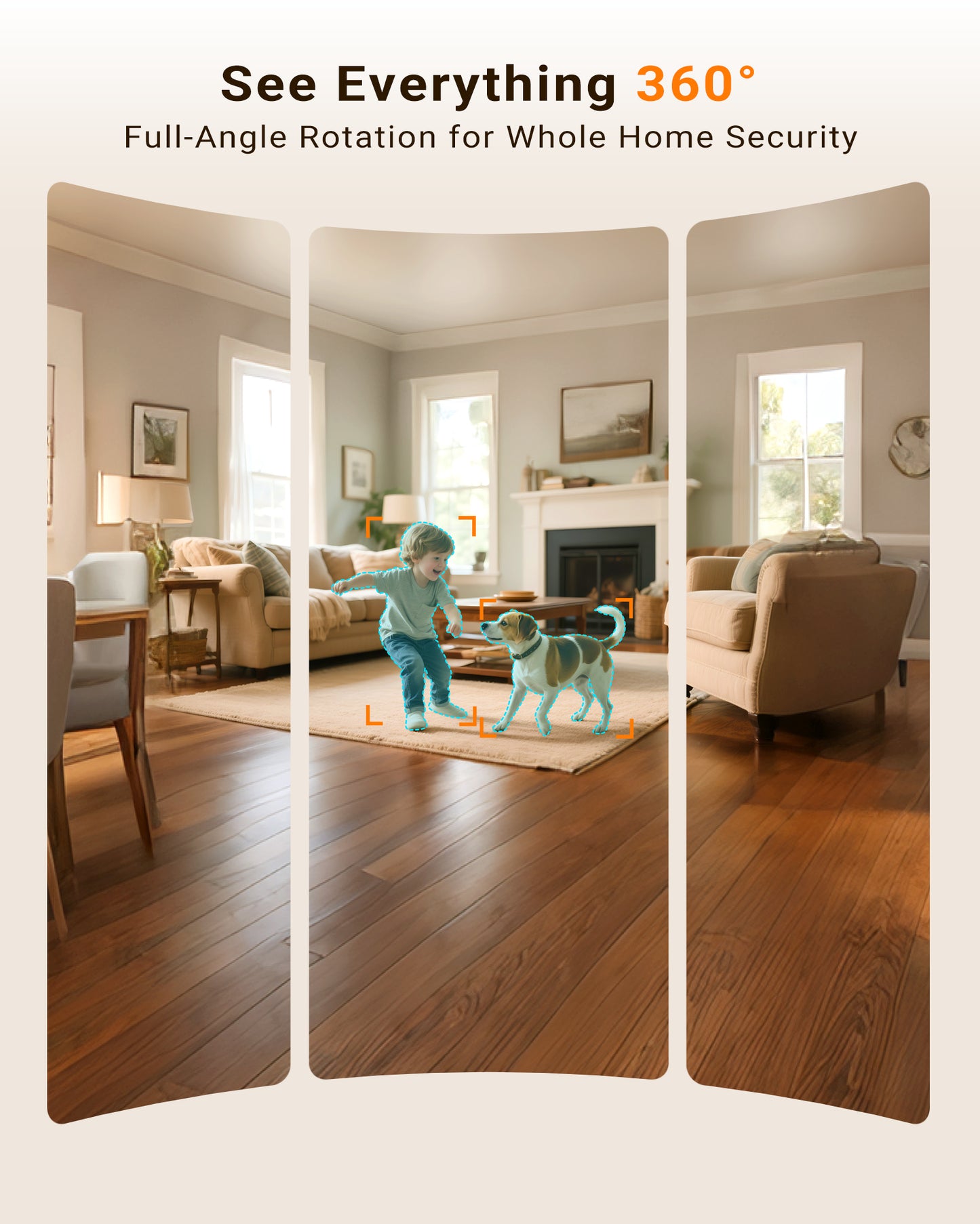 FOSCAM R8M 4K 8MP Security Camera Indoor, Live Streaming 2.4g & 5g WiFi Pet/Baby Camera