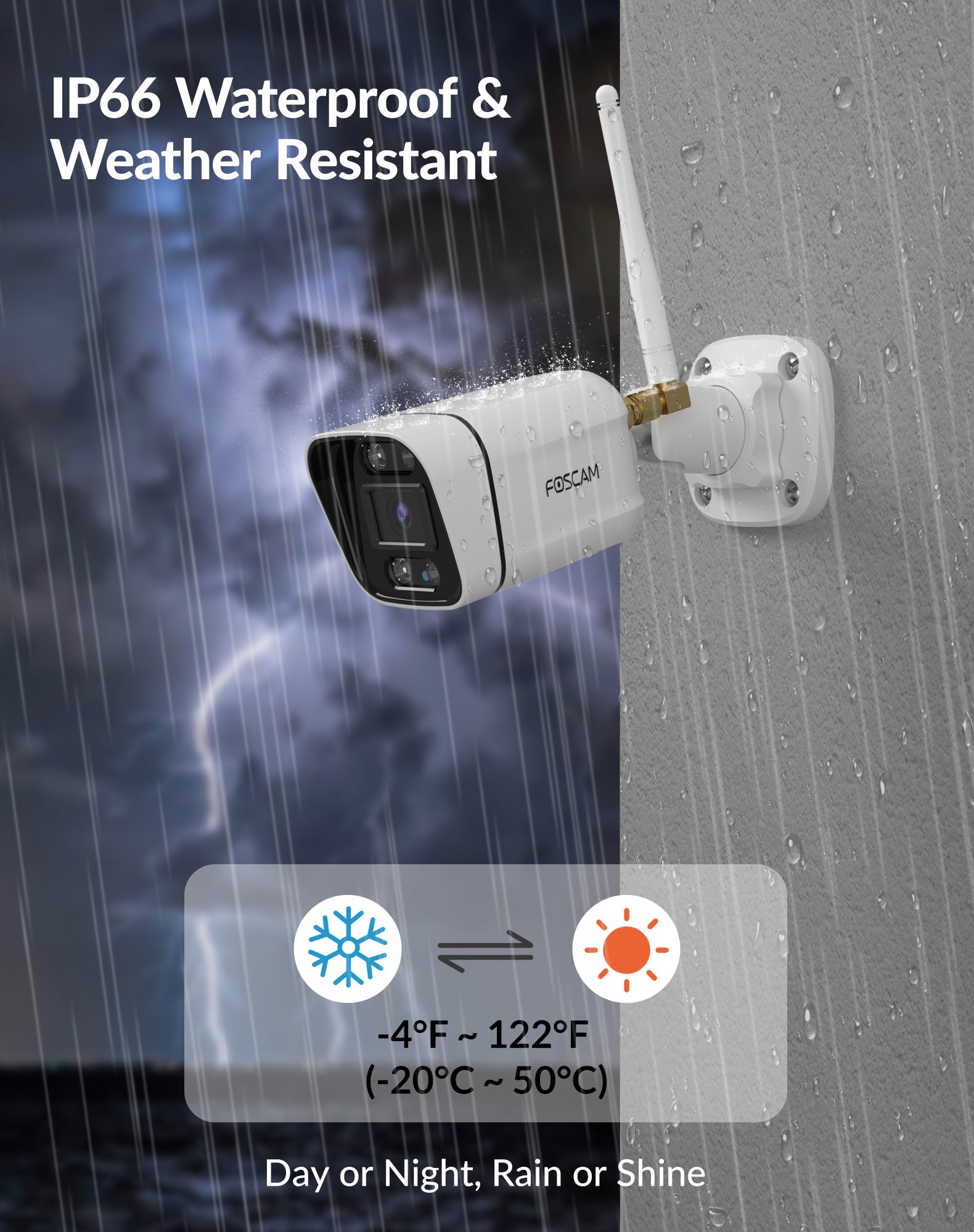 Caméra IP Extérieur LKM Security - 720p, Zoom 5x, Rotation 355°, Vision Nuit 40m, Détection Mouvement, WiFi
