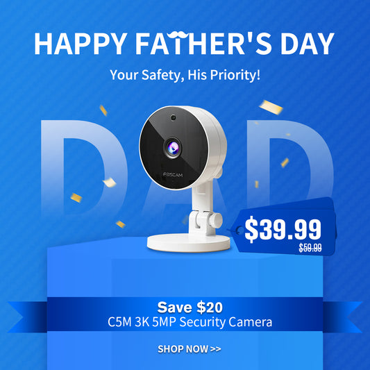 FOSCAM C5M 3K 5MP Security Camera Indoor, 2.4g & 5g WiFi Magnetic Mini Dog/Cat/Pet/Baby Camera