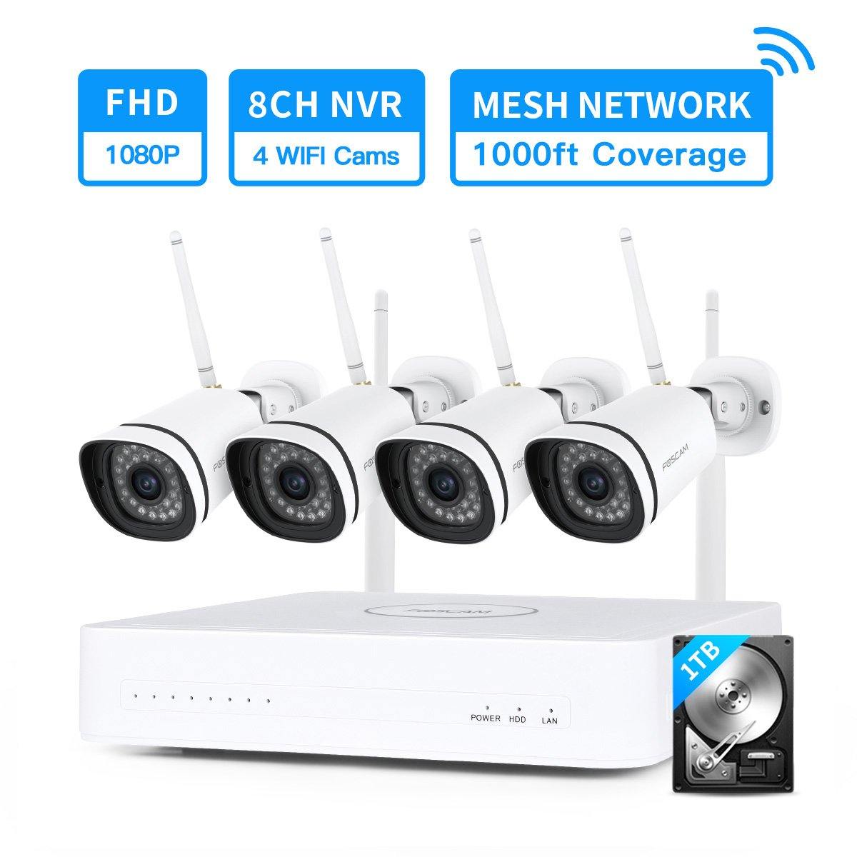 Foscam FN7108W Mesh WiFi Network Security Camera System