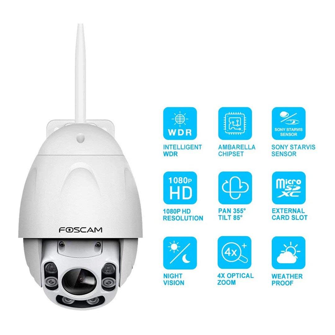 outdoor security camera with pan tilt zoom