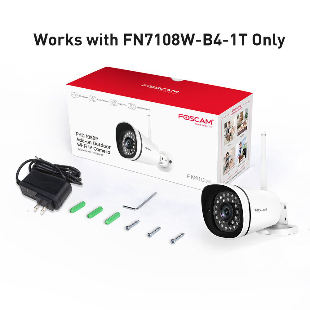Foscam FI9910W 1080P Add-on Mesh WiFi Camera for FN7108W-B4-1T System