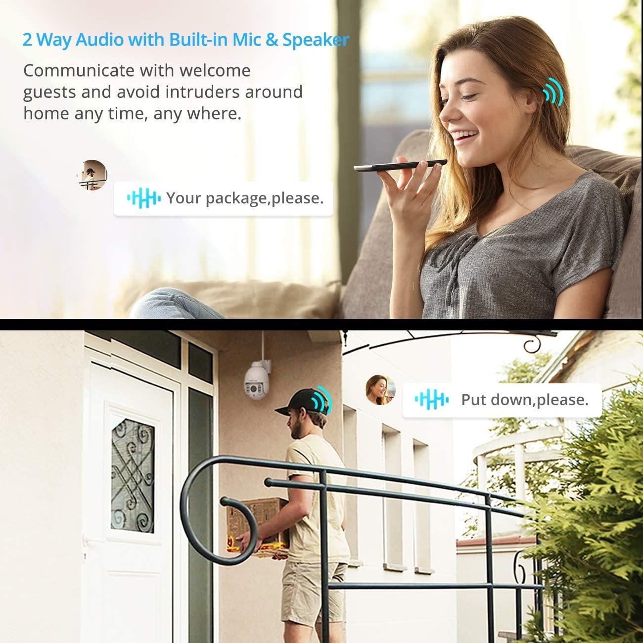 Foscam HT2 1080p Outdoor 2.4/5gHz WiFi PTZ IP Camera